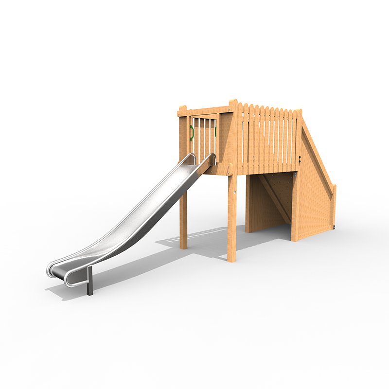 Over and Under Bridge with Slide and Climbing Wall