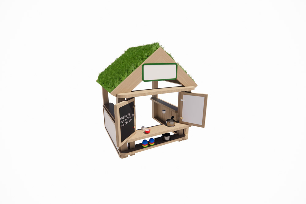 Village Hut with Hatch Opening