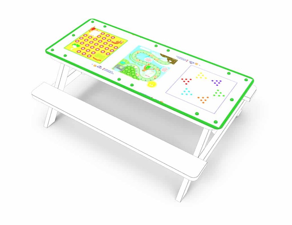 Table top – Large – Solitaire, Green Challenge & Chequers