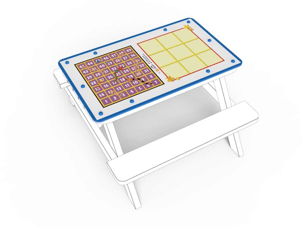 Table top – Snakes & Ladders & O+X’s – incl Pieces
