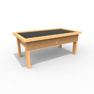 an image of a Messy Table with Chalkboard Top