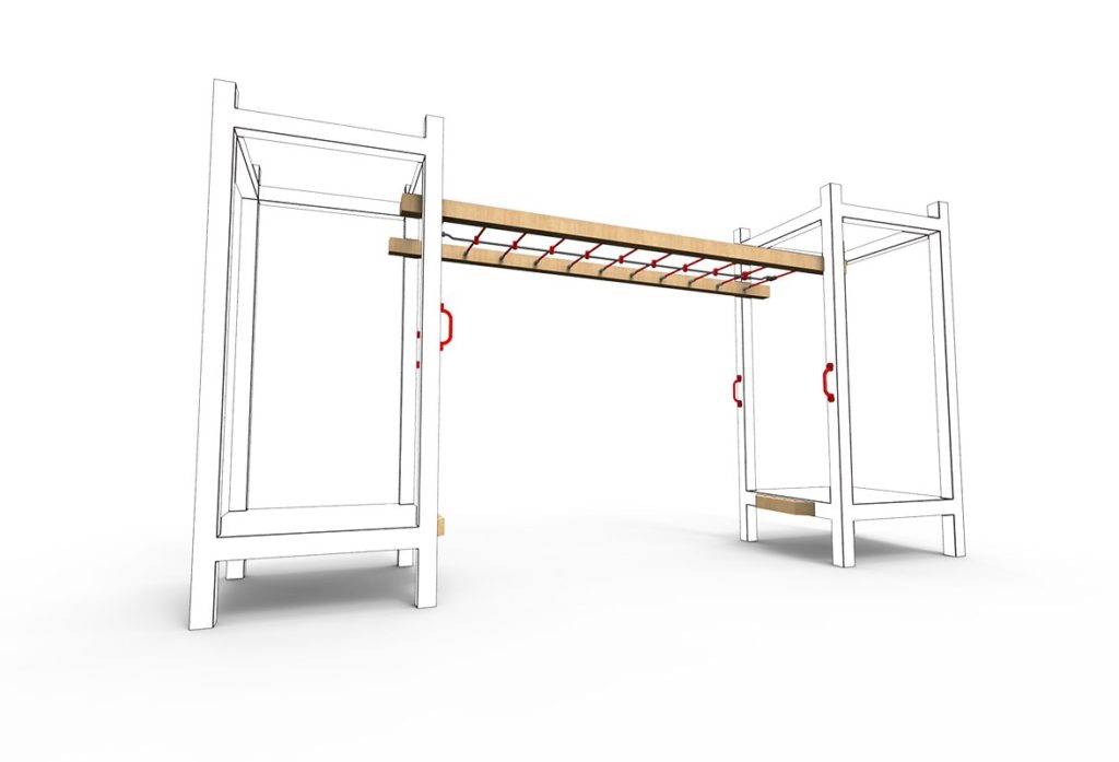 Inclined Overhead Ladder Net