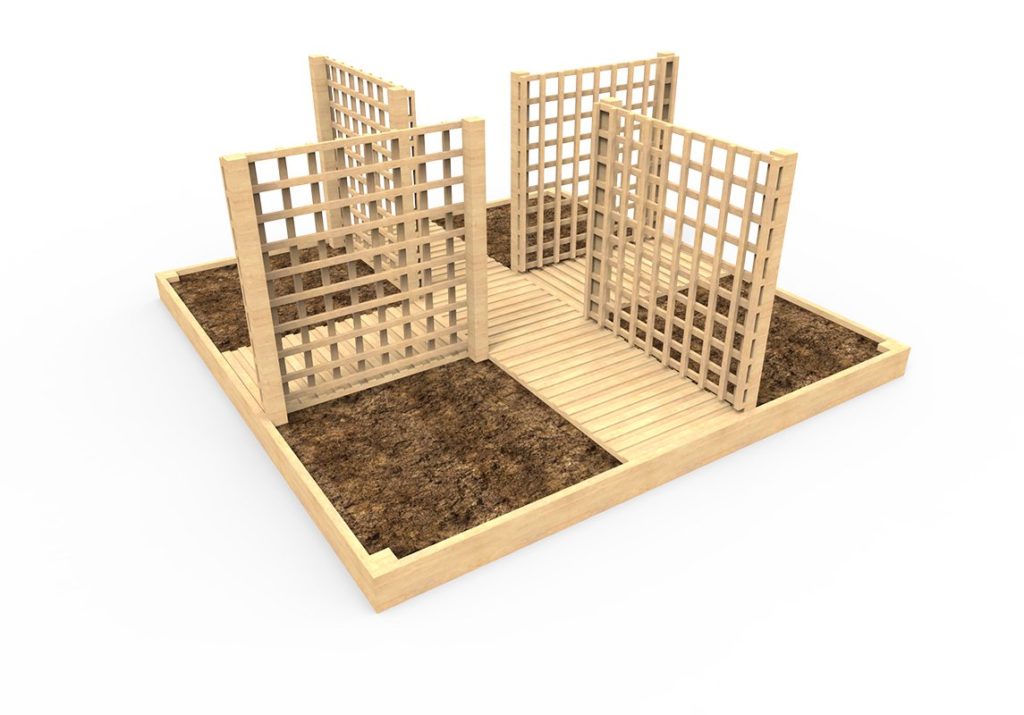 Digging Pits with Trellis Screens