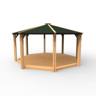 an image of a Octagonal Shelter - With Decking