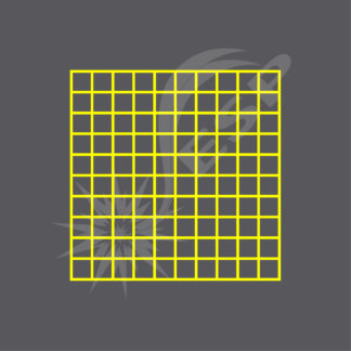 an image of a Yellow 100 Square Grid Blank 4m x 4m