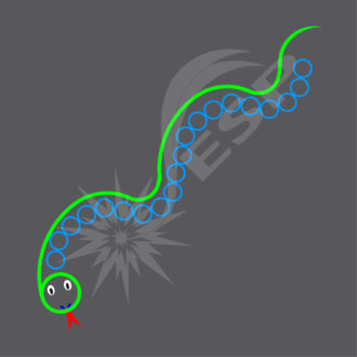 an image of the Number Snake (1-20 Blank) - Blue Circles floor