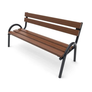 an image of a Steel Bench with Back