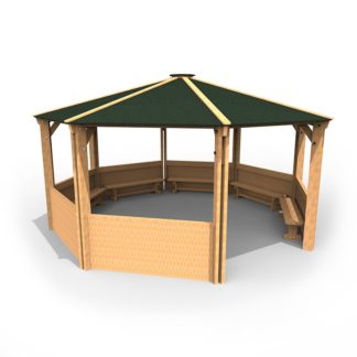 Octagonal Shelter - With Sides and Seating