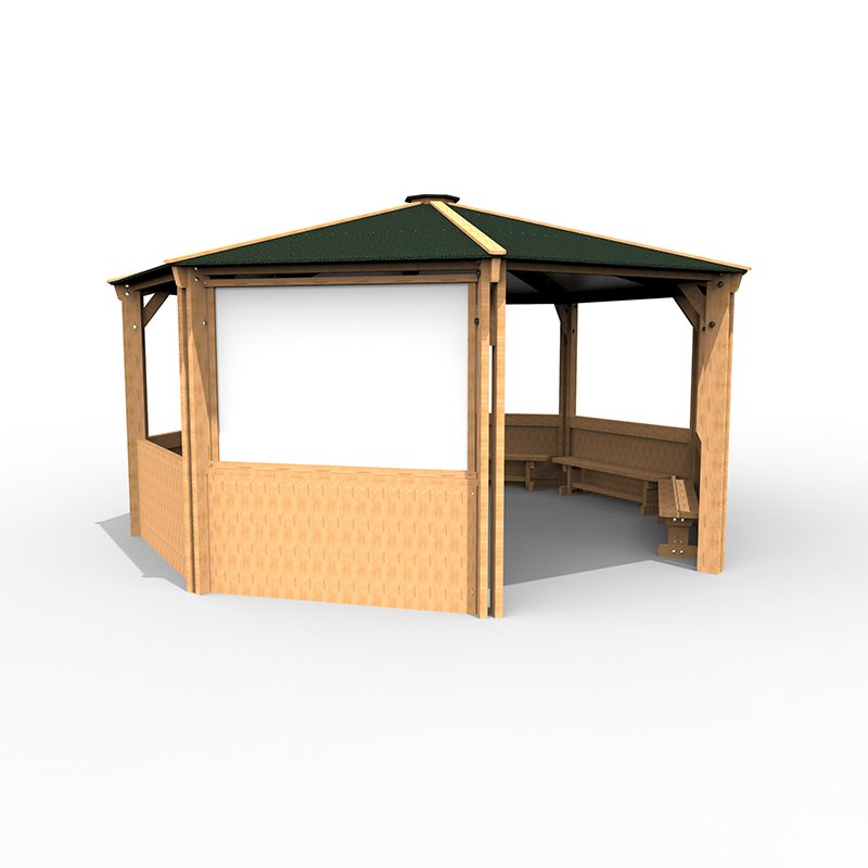 Octagonal Shelter – Whiteboard Panel Addition (each)