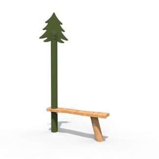 Crooked Pine Tree Bench - Short